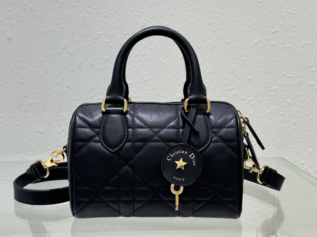 Dior Groove 20 Bag Black Macrocannage Calfskin